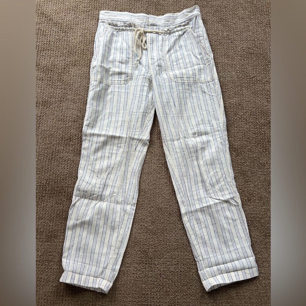 Anthropologie Pants with Blue Stripe
